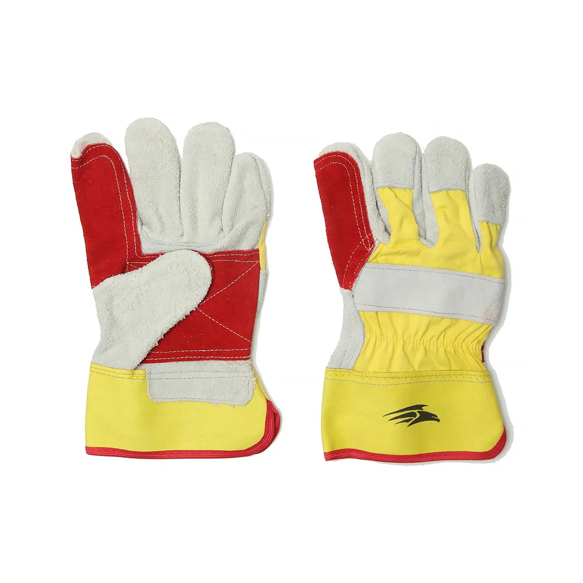 Perf Cygnus - Reinforced Double Palm Rigger Gloves SAF023 — Yellow/Red